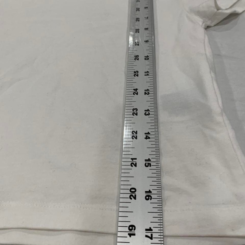 Y2K H&M Divided White Baby Tee Minimalist Renaissance Basic Small Indie off Duty - Picture 7 of 8